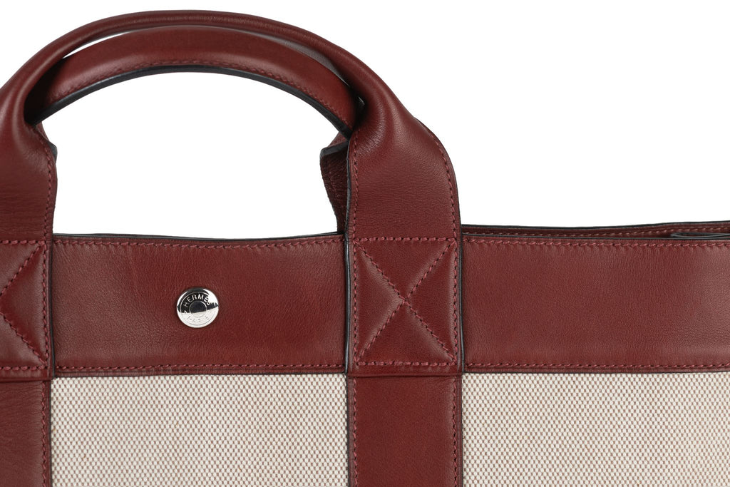 Hermès Deauville Red & Ivory Tote MM