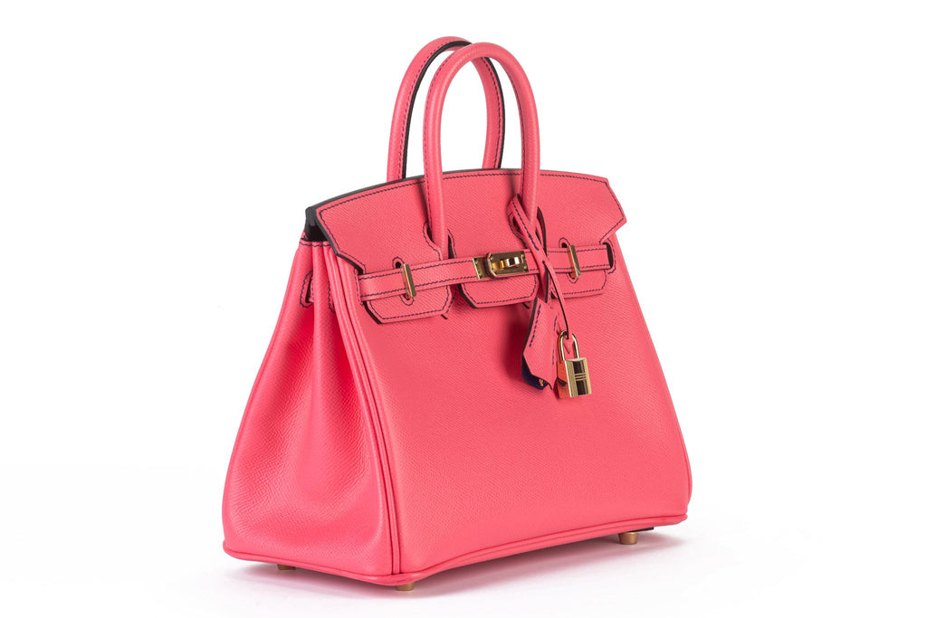 Hermès Birkin 25 Verso Epsom Rose d'Etè