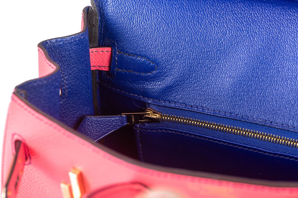 Hermès Birkin 25 Verso Epsom Rose d'Etè