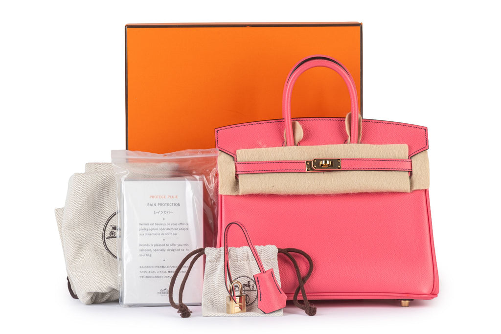 Hermès Birkin 25 Verso Epsom Rose d'Etè