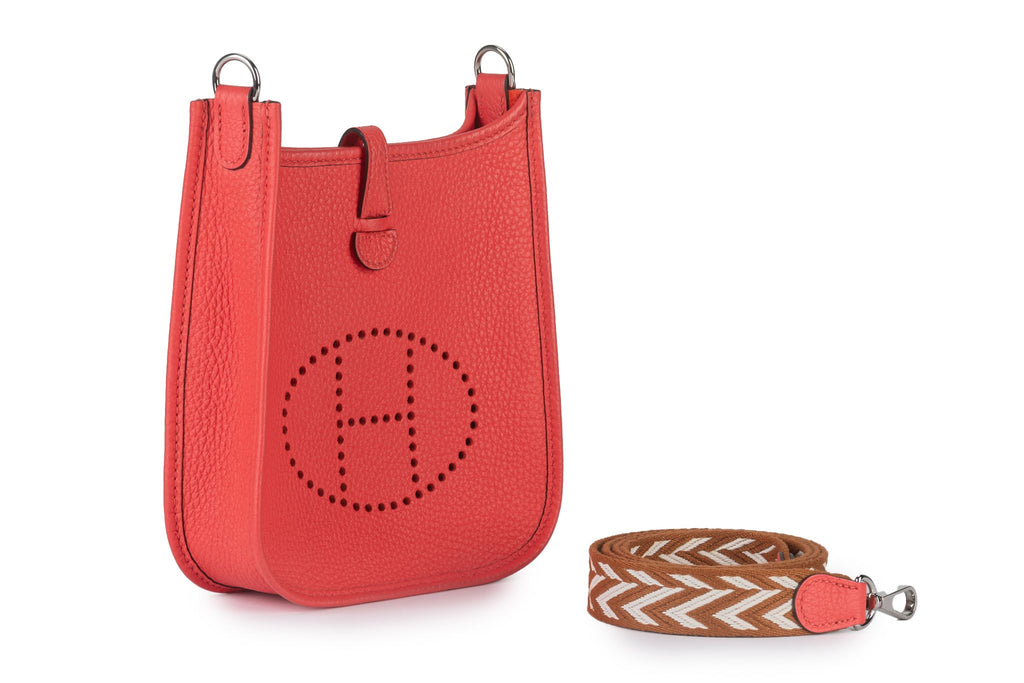 Hermès New Rouge Pivoine Mini Evelyne