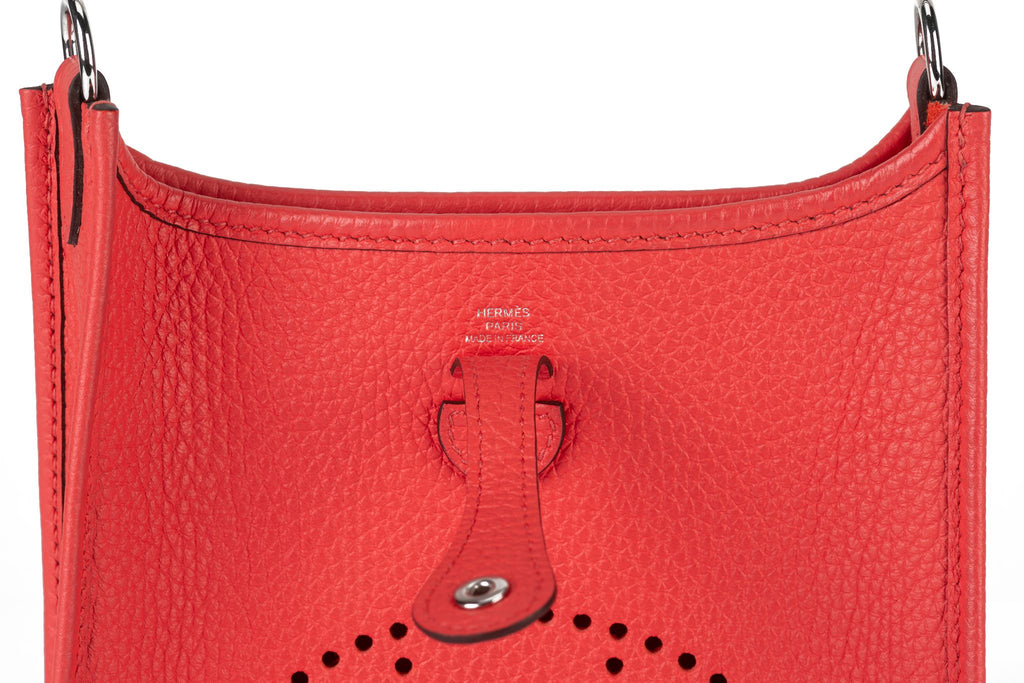 Hermès New Rouge Pivoine Mini Evelyne