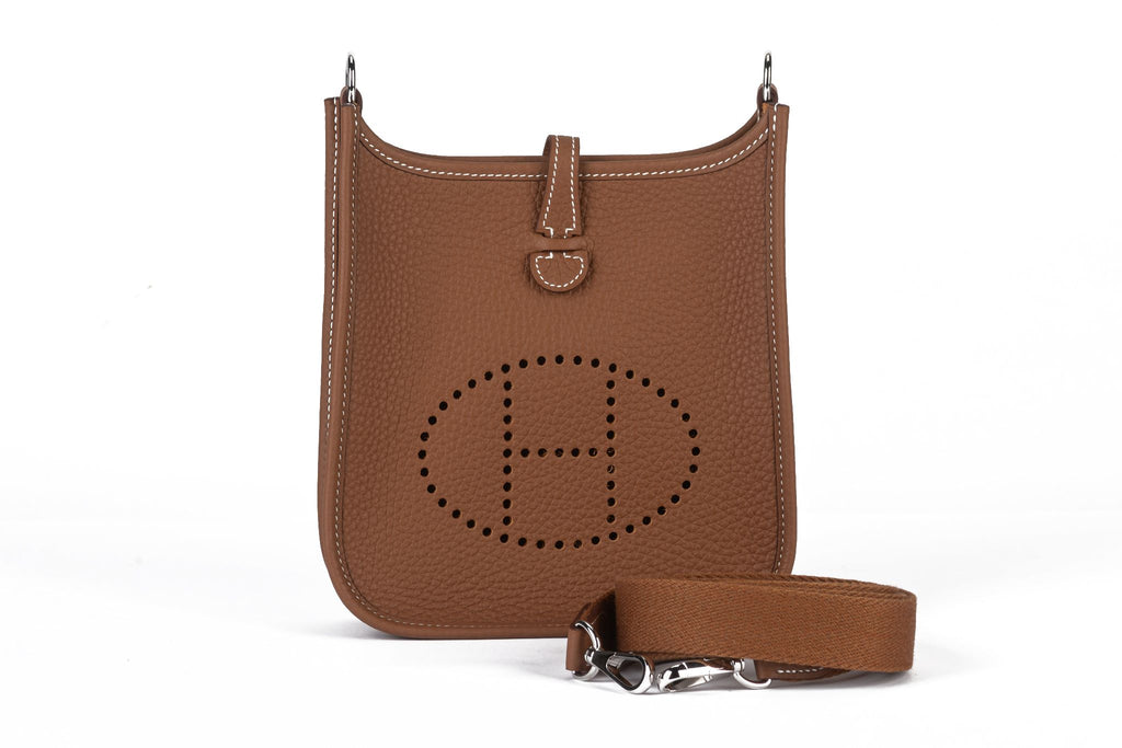 Hermès New Gold Mini Evelyne Bag