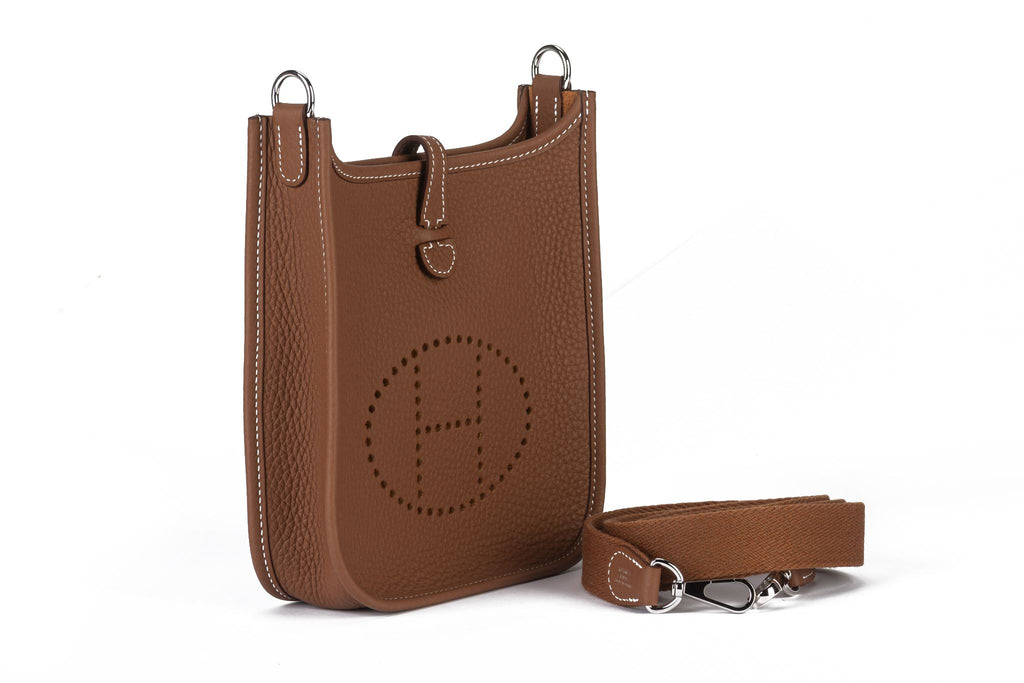 Hermès New Gold Mini Evelyne Bag
