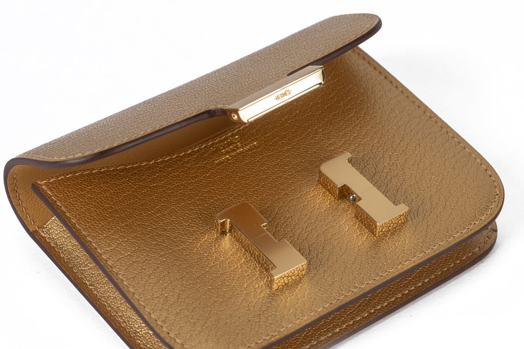 Hermès New Gold Costance Slim Wallet