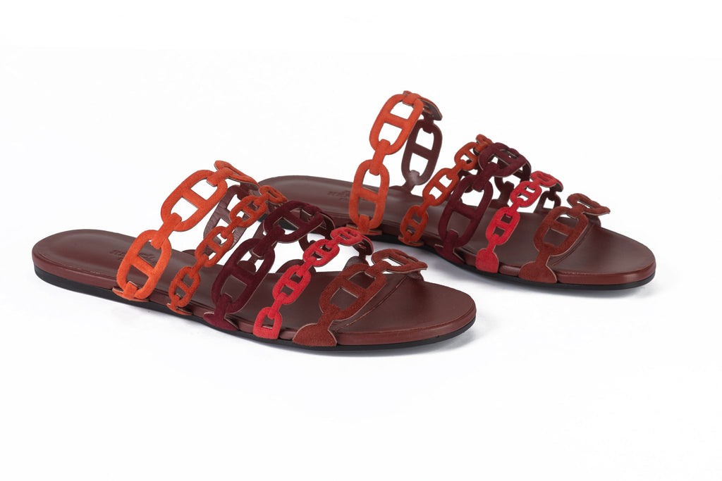 Hermès Thalassa Chevre Velours Sandals