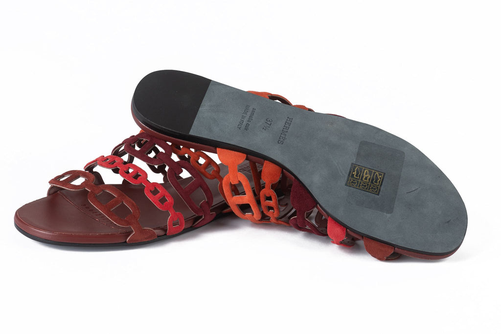 Hermès Thalassa Chevre Velours Sandals