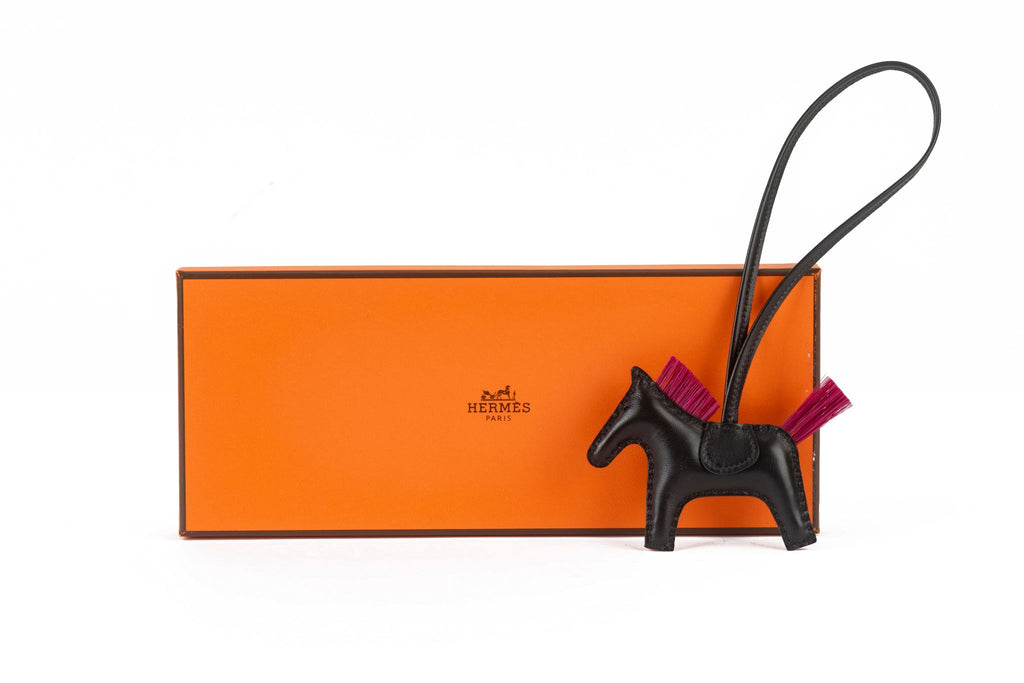 Hermès NIB Black Rodeo PM Grigri Charm