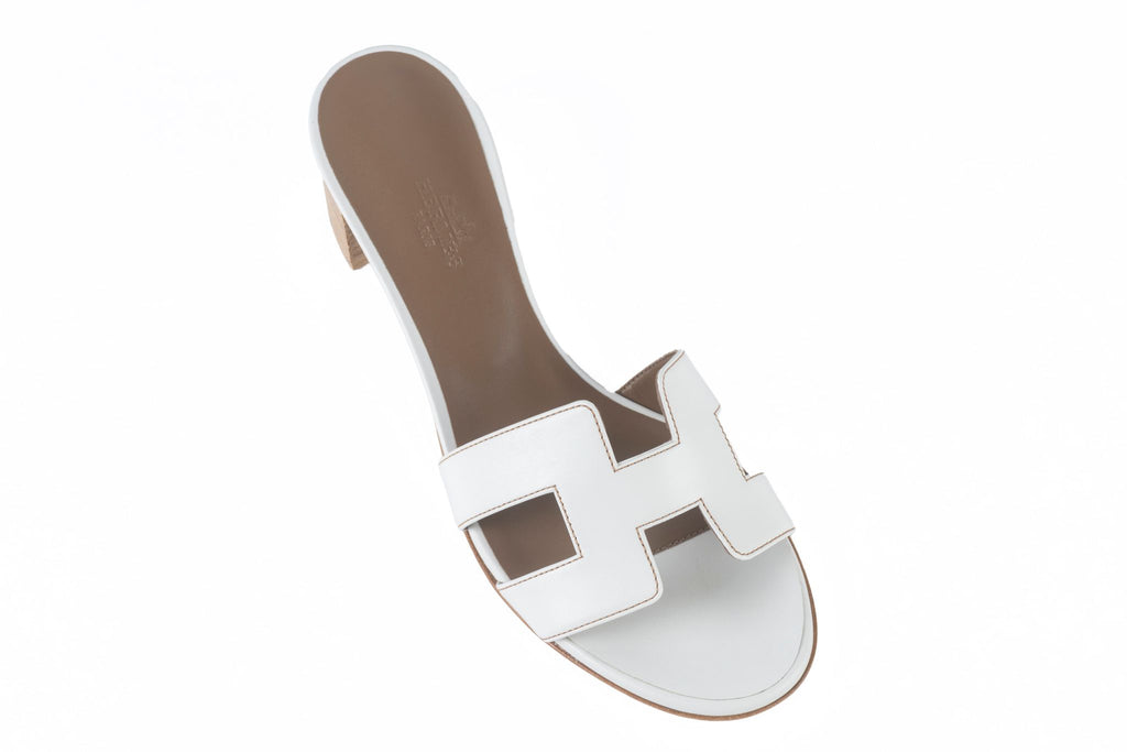 Hermès NIB Oasis Sandal White 37.5