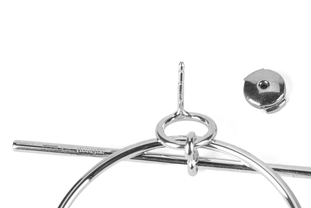 Hermès Sterling Silver MM Loop Earrings