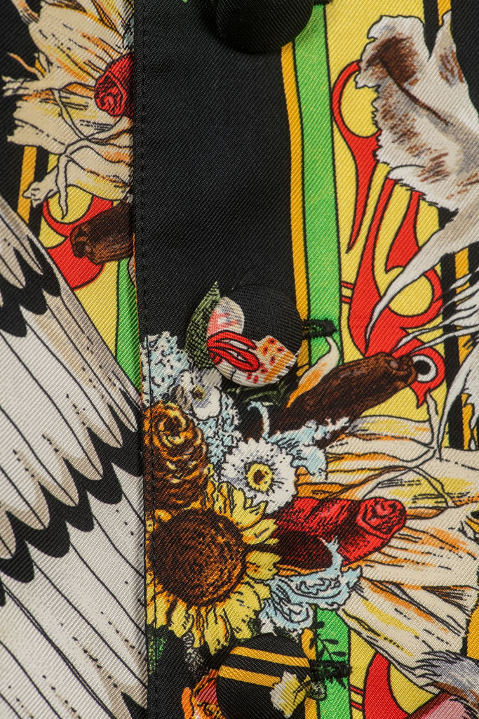 Hermès Black Kachinas Printed Silk Vest