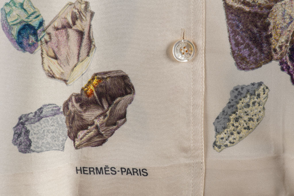 Hermès "Mineraux Geo Rock" Silk Shirt
