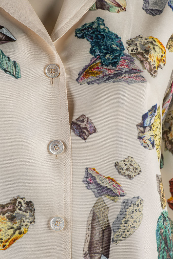 Hermès "Mineraux Geo Rock" Silk Shirt