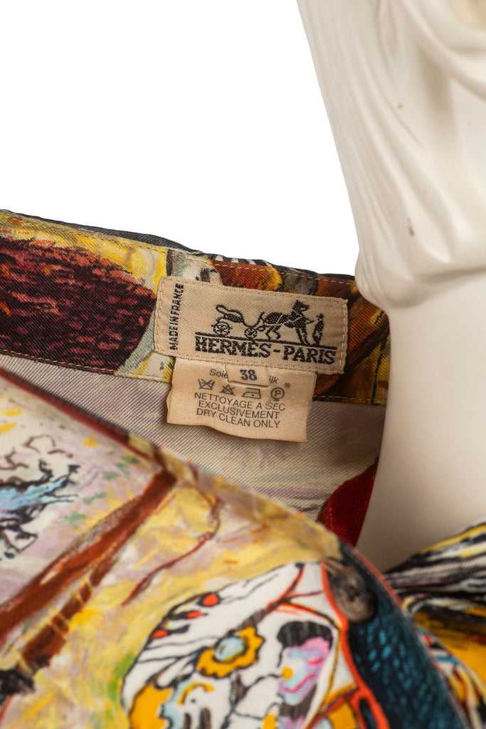 Hermès "Les Cheyennes" Silk Shirt