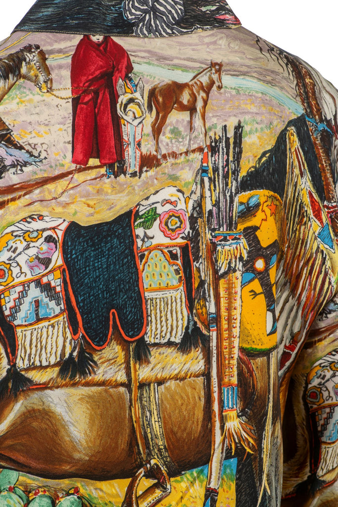 Hermès "Les Cheyennes" Silk Shirt