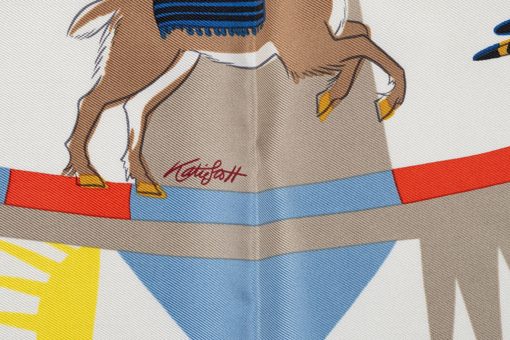 Hermès "Le carrousel du tigre" scarf NB