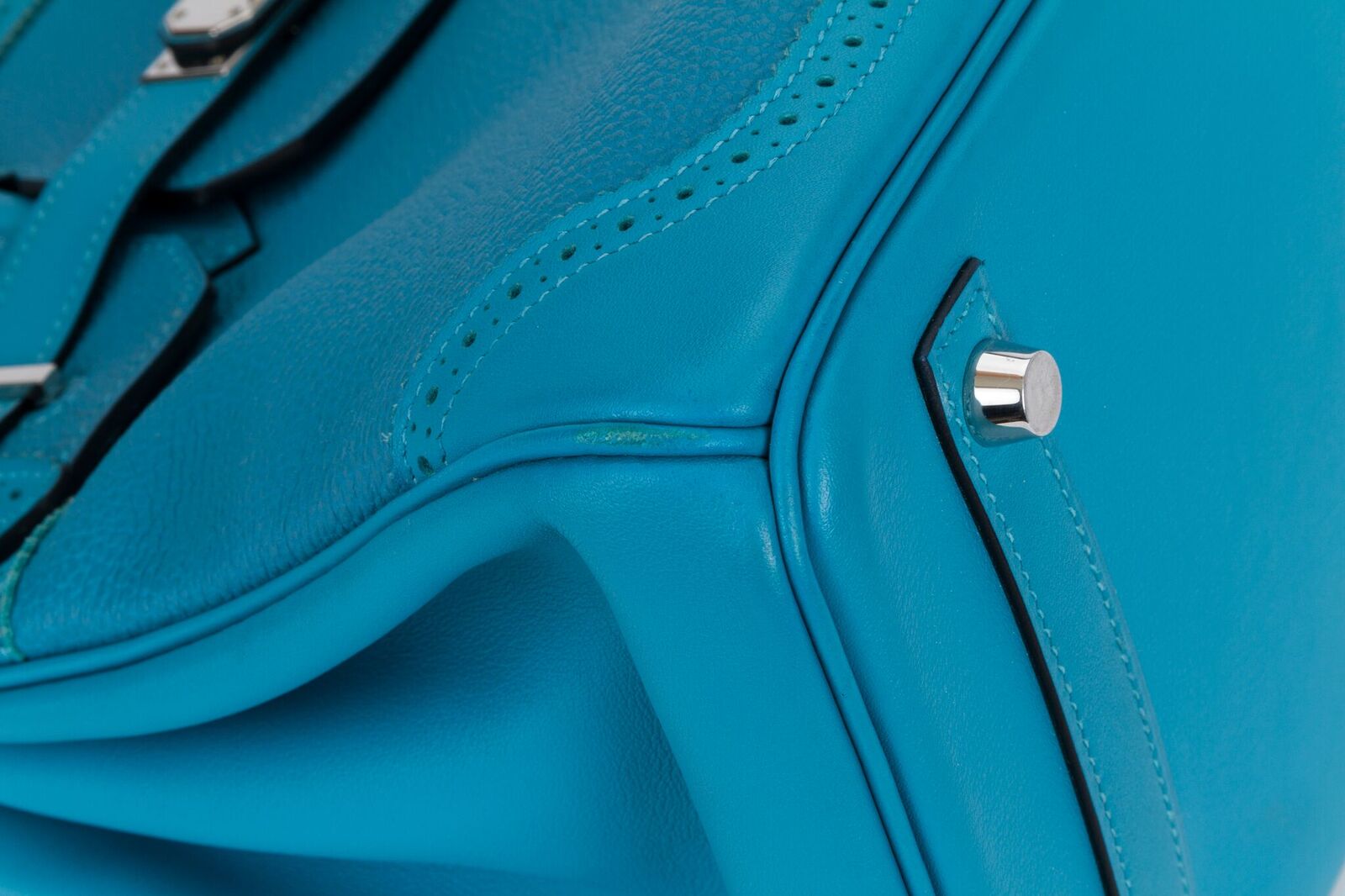 Hermès 30cm Turquoise Birkin Ghillies - Vintage Lux