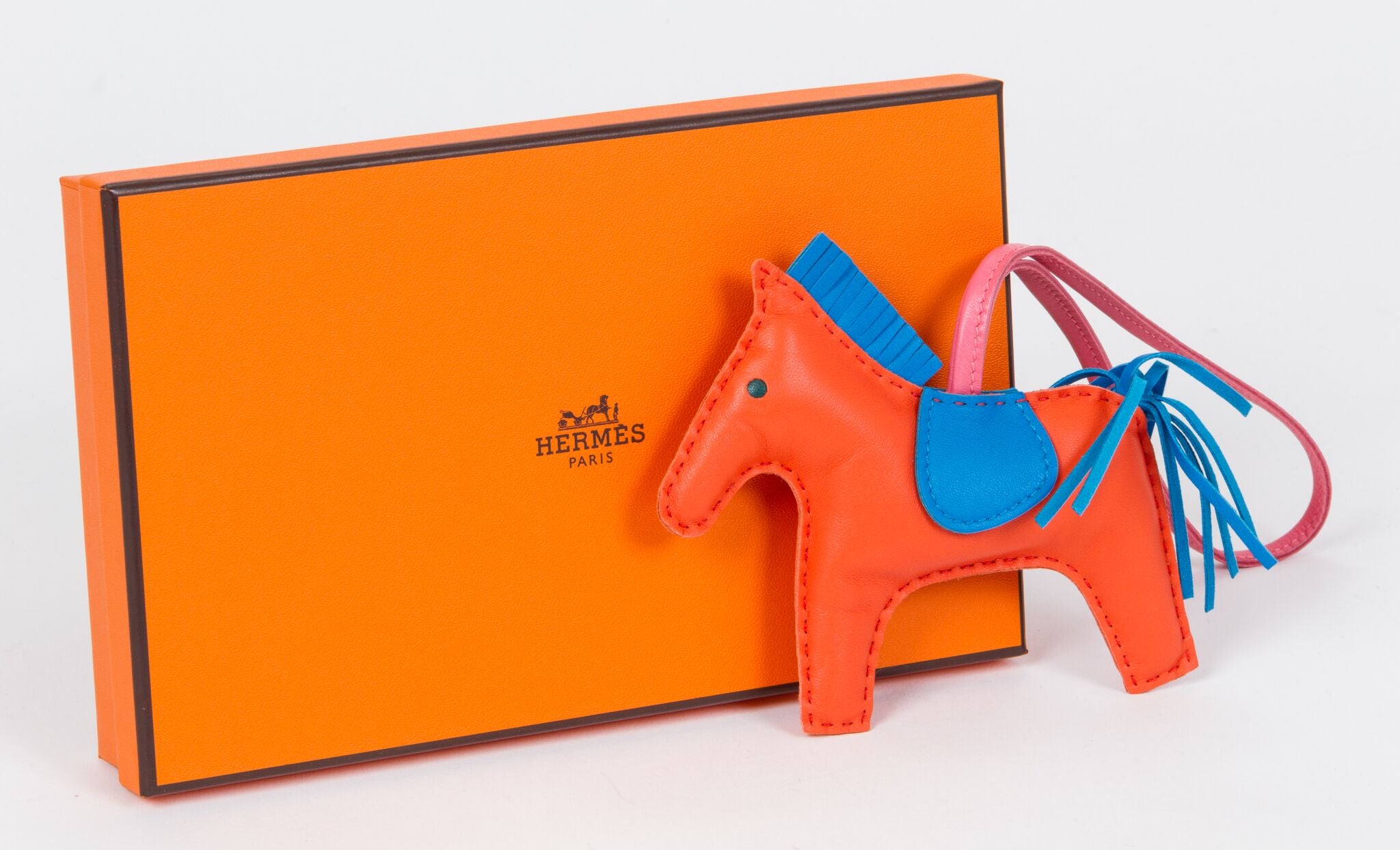 Hermès MM Orange Poppy Rodeo Bag Charm - Vintage Lux