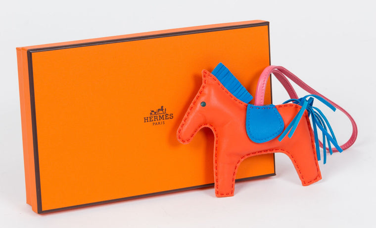 Hermès MM Orange Poppy Rodeo Bag Charm