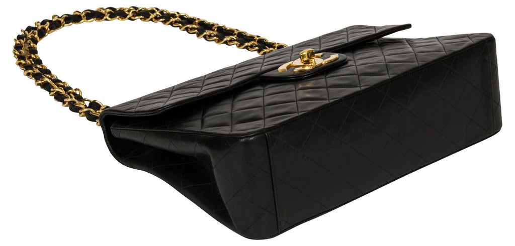 Chanel Black Lambskin Maxi Flap Bag