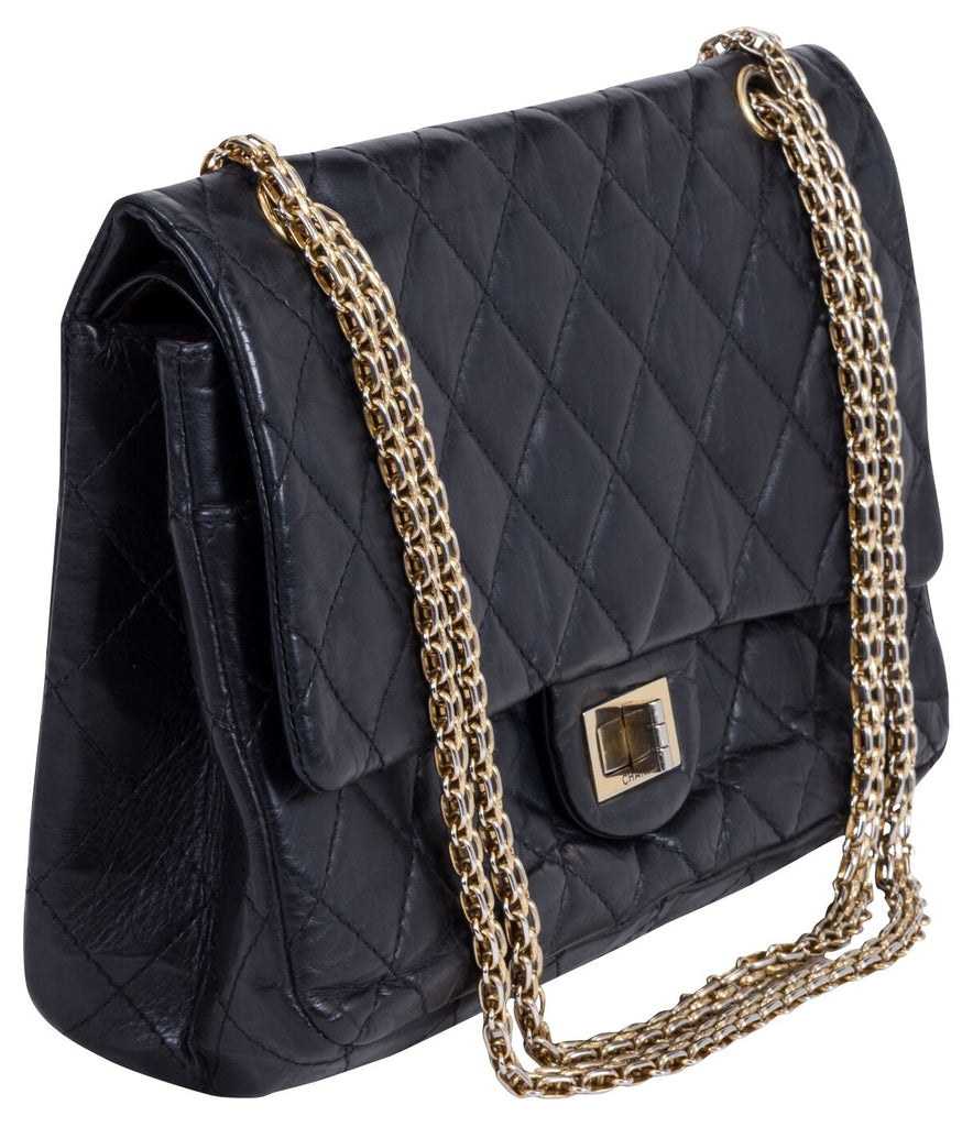 Chanel Reissue Black Gold Jumbo Flap Bag