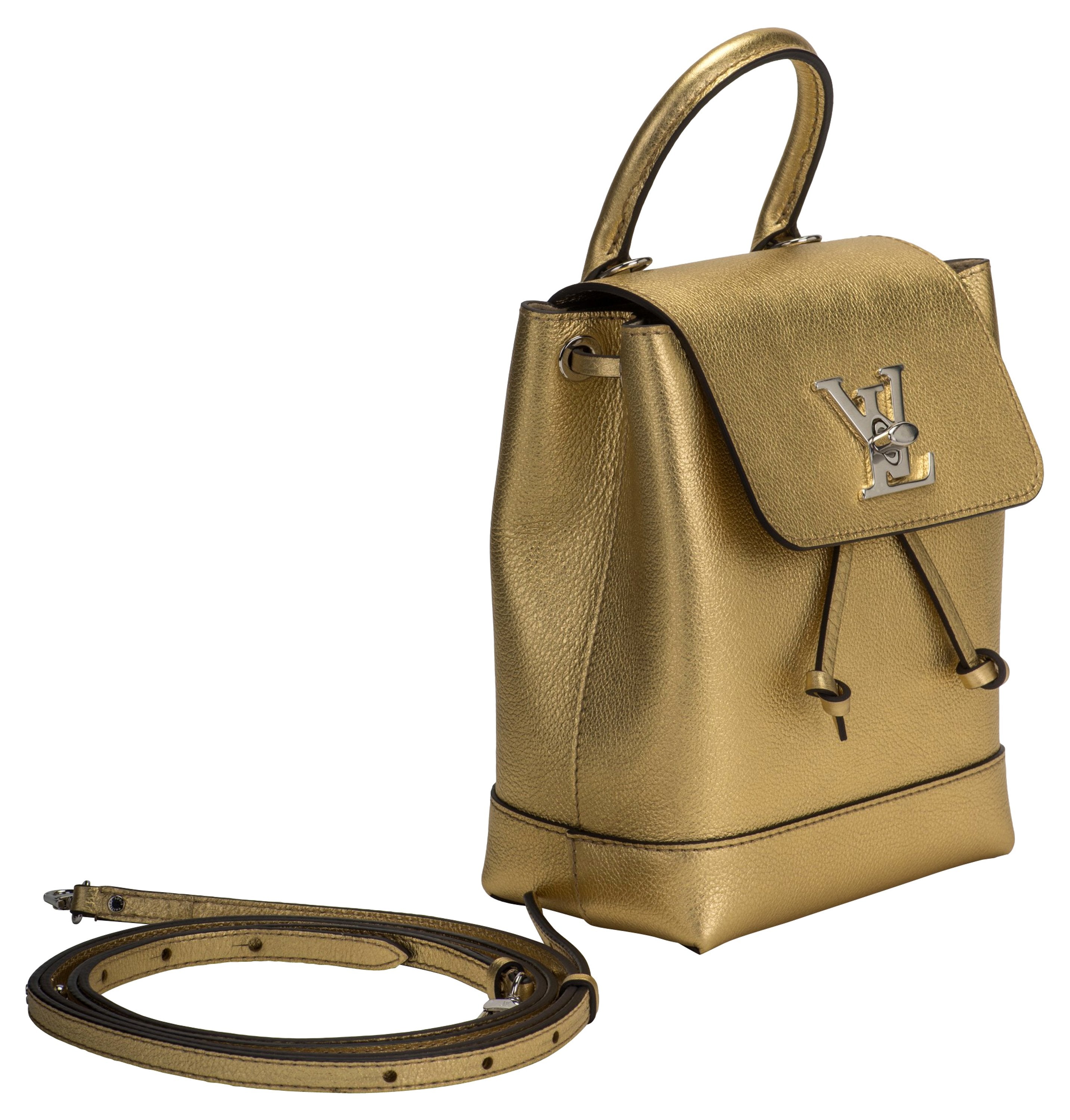 Louis Vuitton Gold Lockme Backpack - Vintage Lux