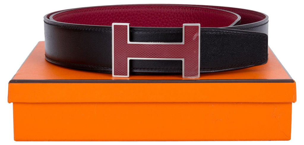 Hermès Black & Ruby Unisex H Belt