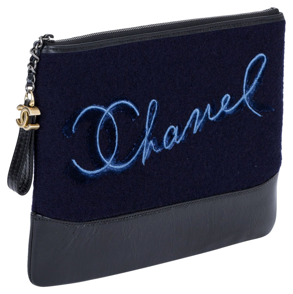 Chanel Navy Paris Salzburg Clutch - Vintage Lux