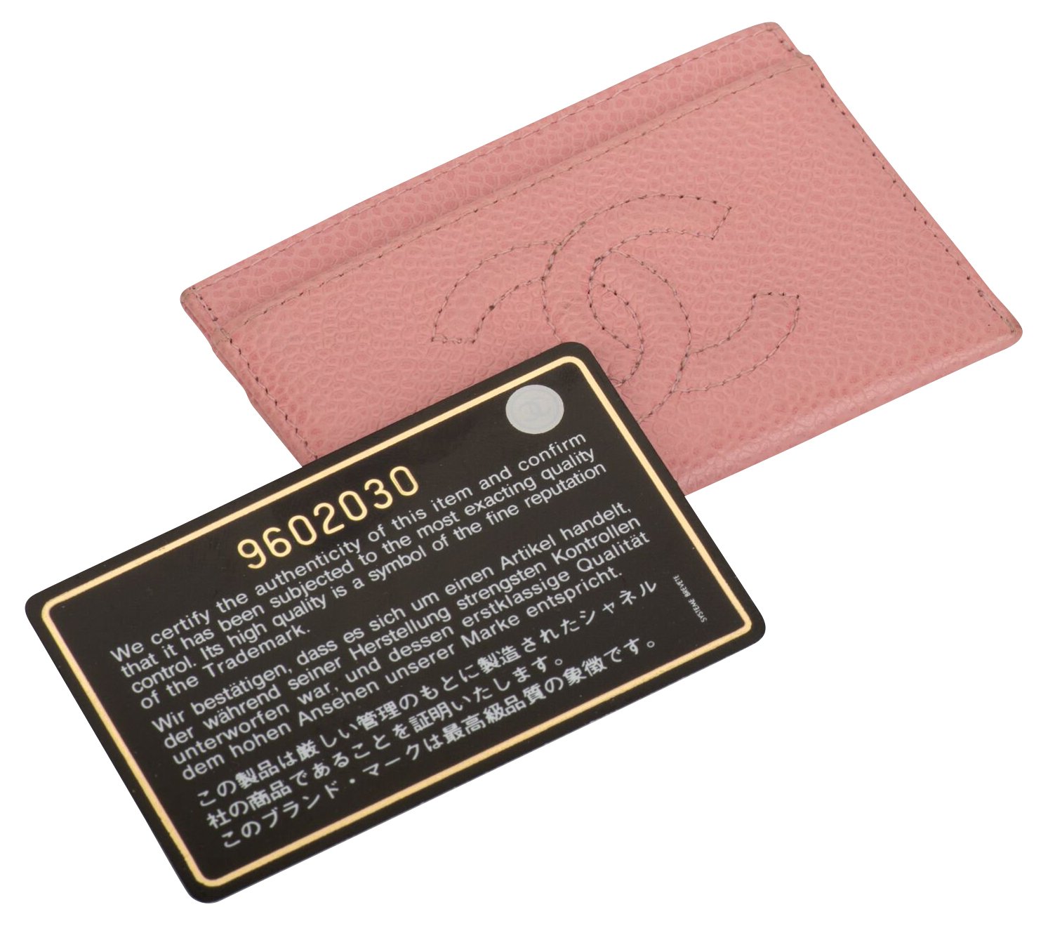 Chanel Baby Pink Credit Card Wallet - Vintage Lux