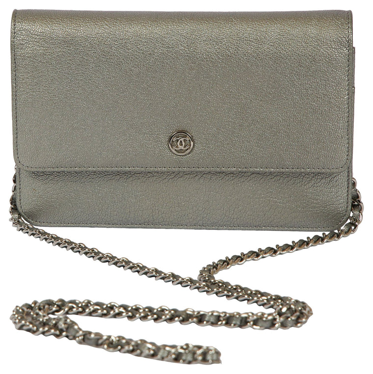 Chanel Platinum Sevruga Crossbody Bag