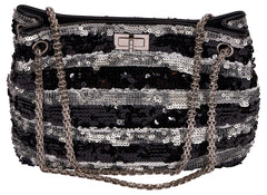 Chanel Black Leather and Sequin Backpack – On Que Style
