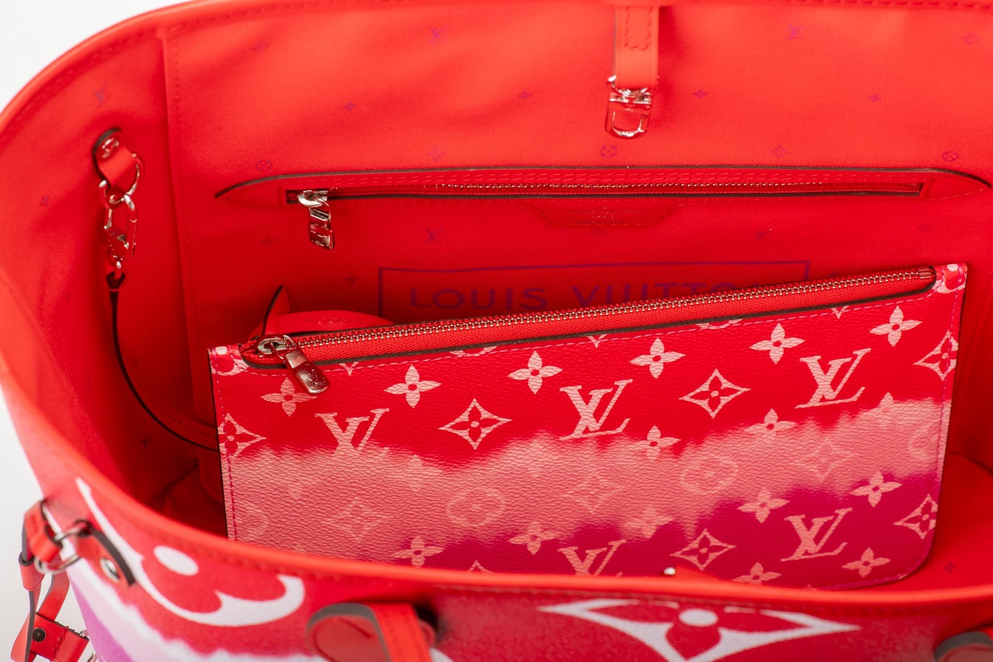 New in Box Louis Vuitton Limited Edition Escale Red Neverfull Tote