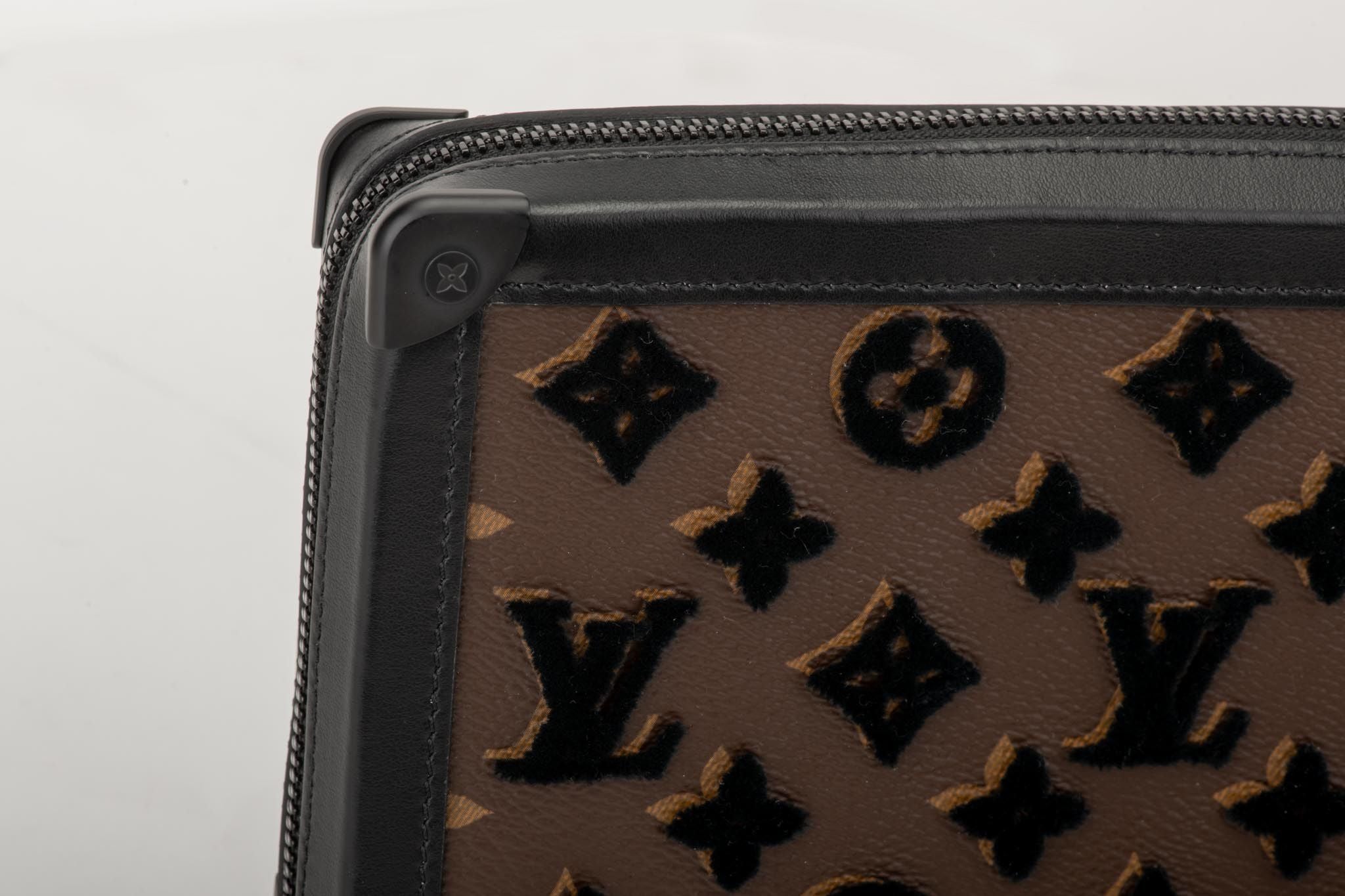 Louis Vuitton Vertical Soft Trunk Monogram Tuffetage Black Velvet