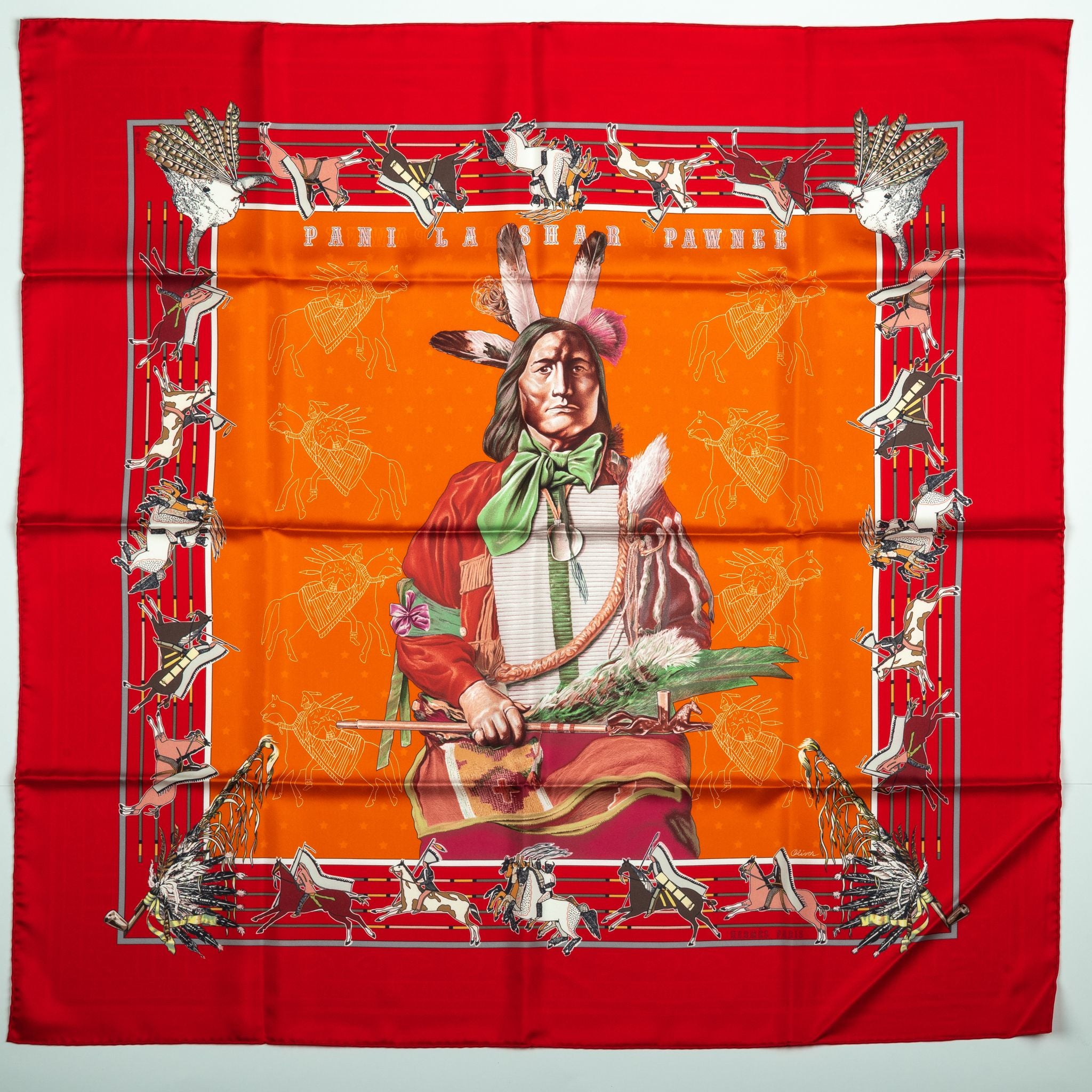Hermes Pawnee Bandana Lim.Ed. Scarf BNIB - Vintage Lux Hermes Pawnee Bandana Lim.Ed. Scarf BNIB - Vintage Lux