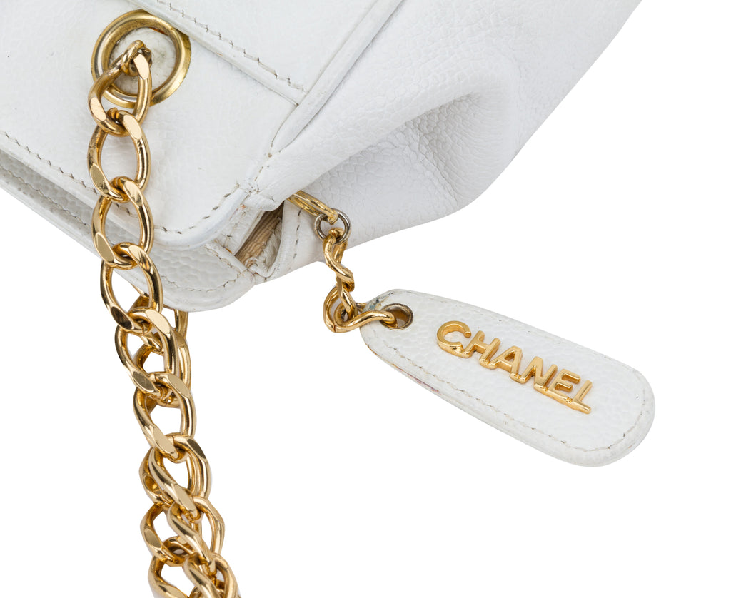 Chanel White Caviar 90s Shoulder Bag