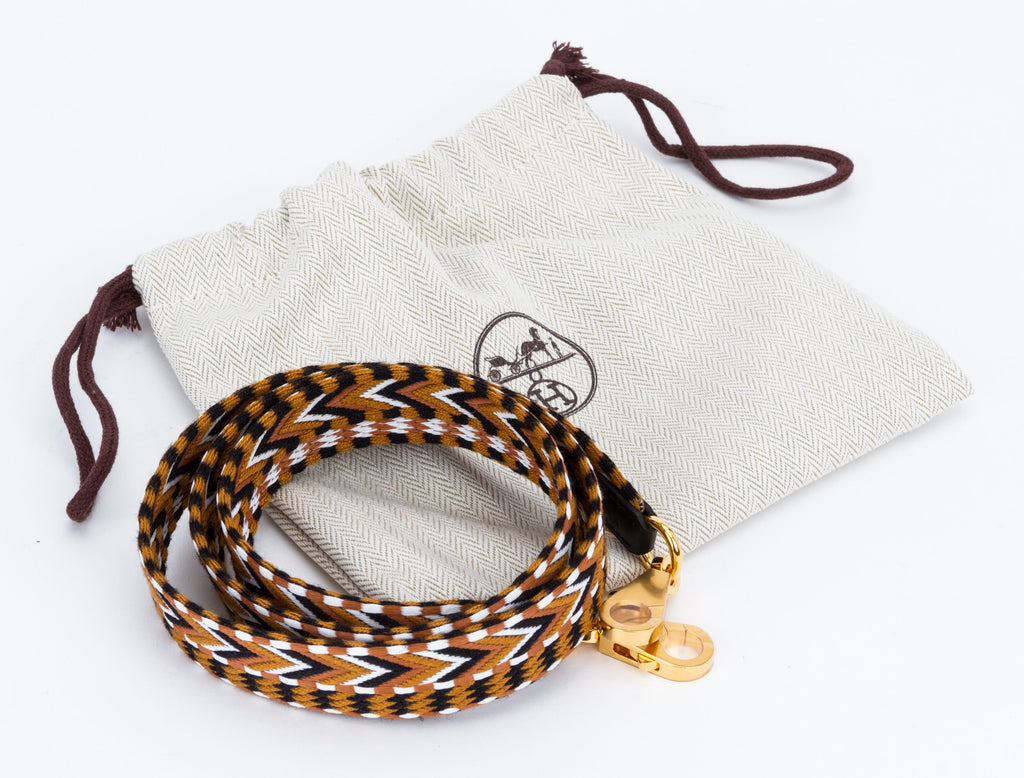Hermès New Woven 25mm Caramel Black