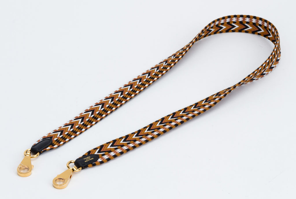 Hermès New Woven 25mm Caramel Black
