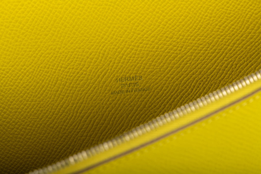 Hermès Lemon Yellow Epsom Clutch