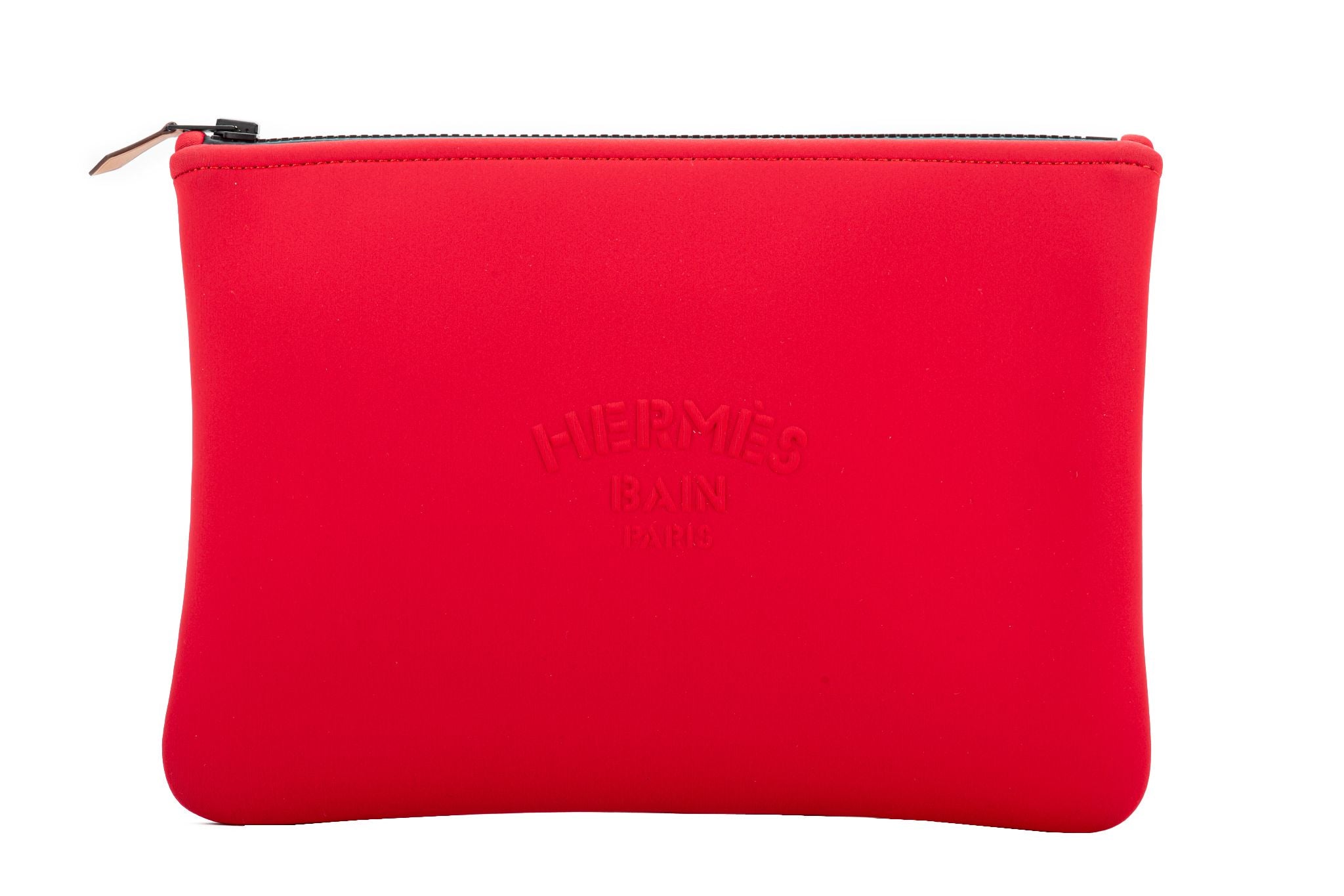 Hermes Bain Medium Size Neoprene Pouch For Sale at 1stDibs