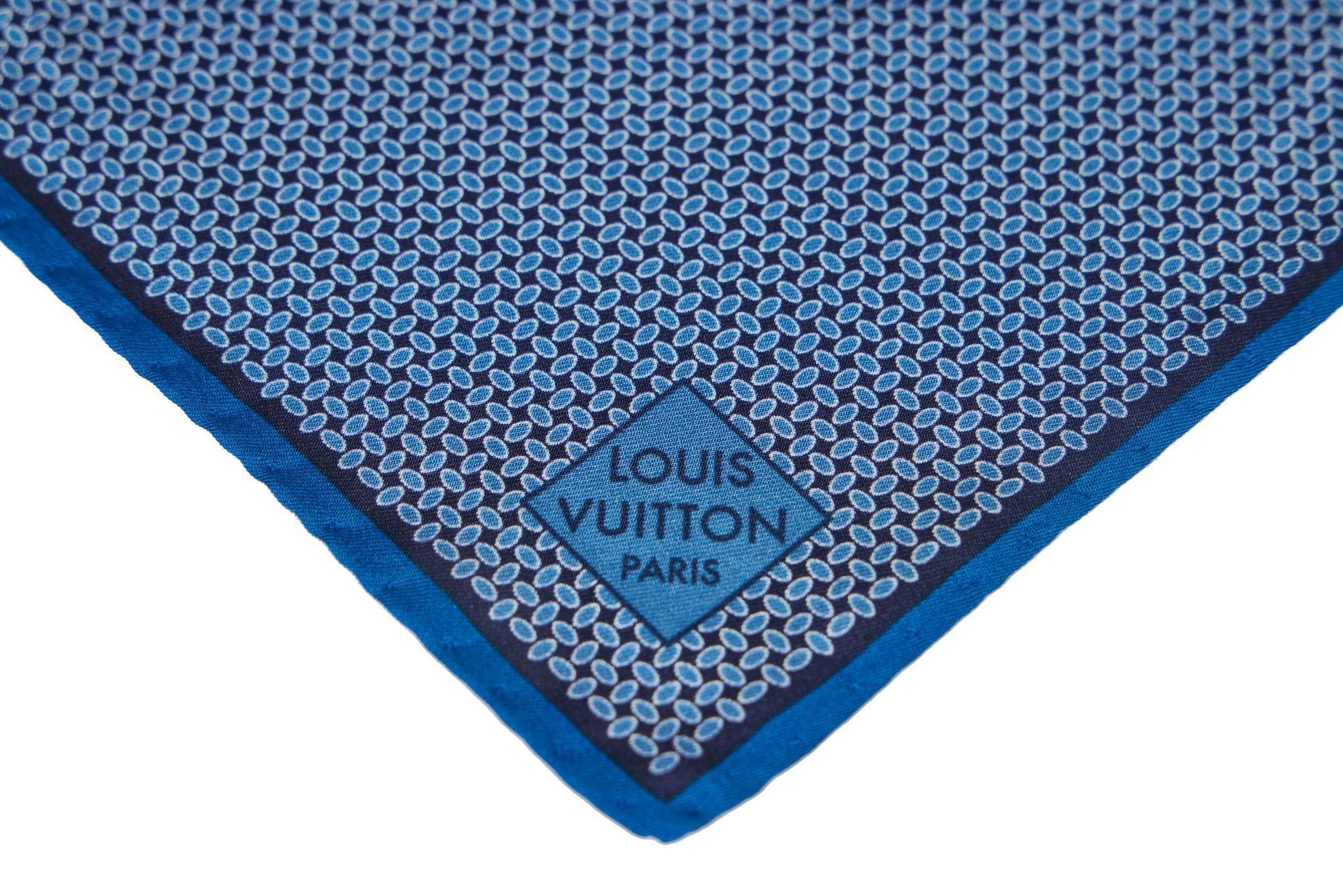 LOUIS VUITTON handkerchief Scarf monogram pattern Black Silk