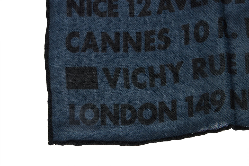 Vuitton Gray Cashmere Pocket Square New