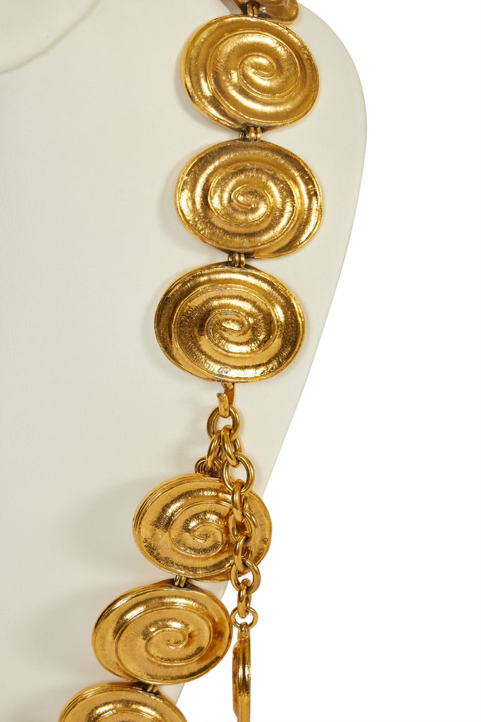 YSL 80s Gold Oversize Necklace Belt