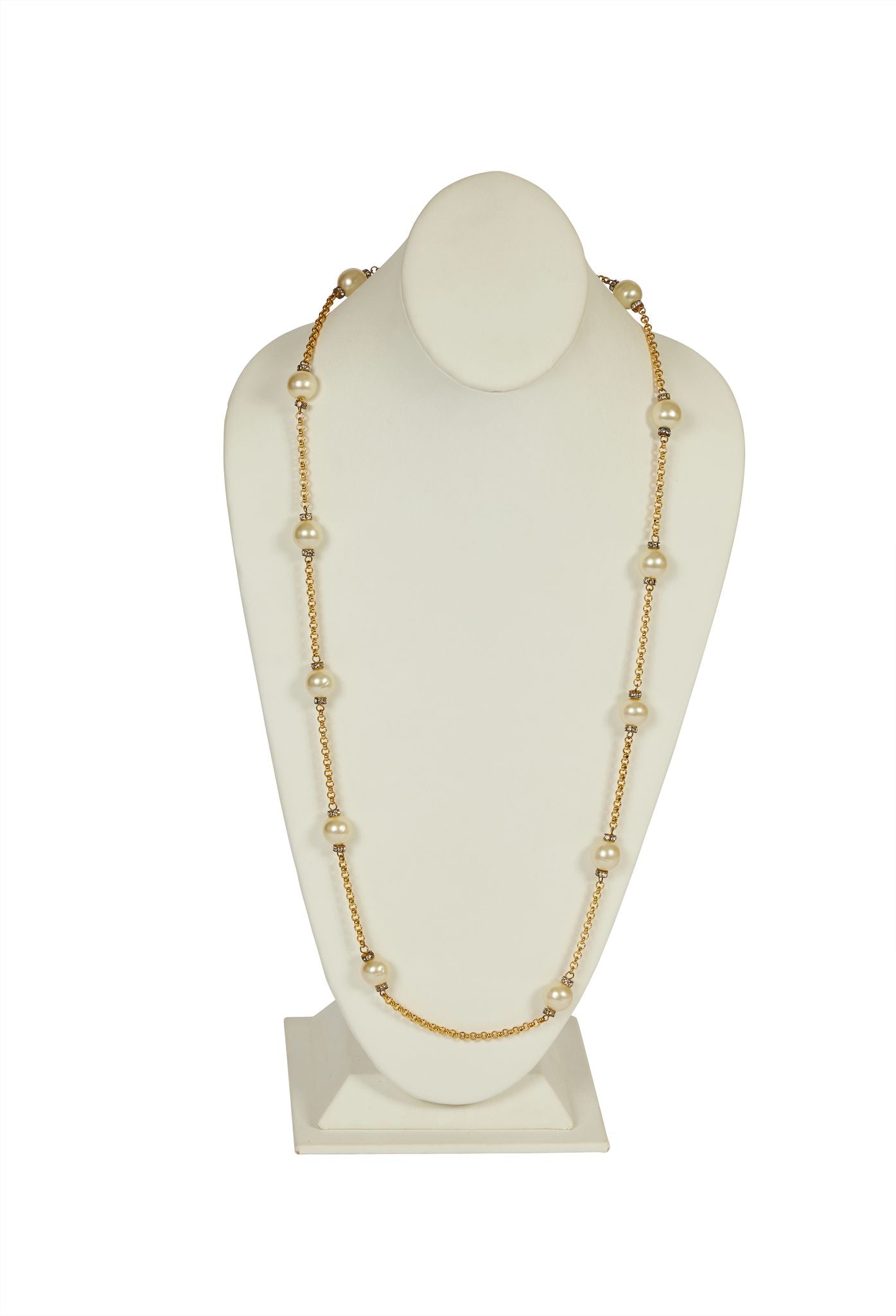 chanel chain pearl necklace vintage