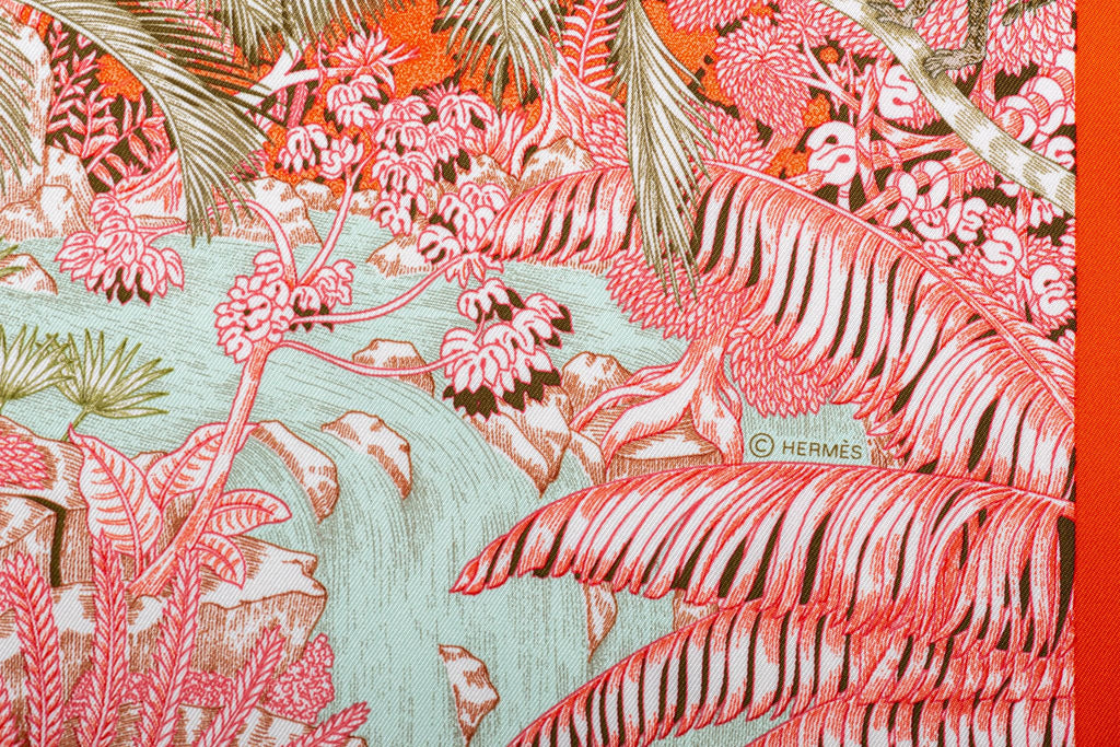Hermès Tropical Garden Silk Scarf