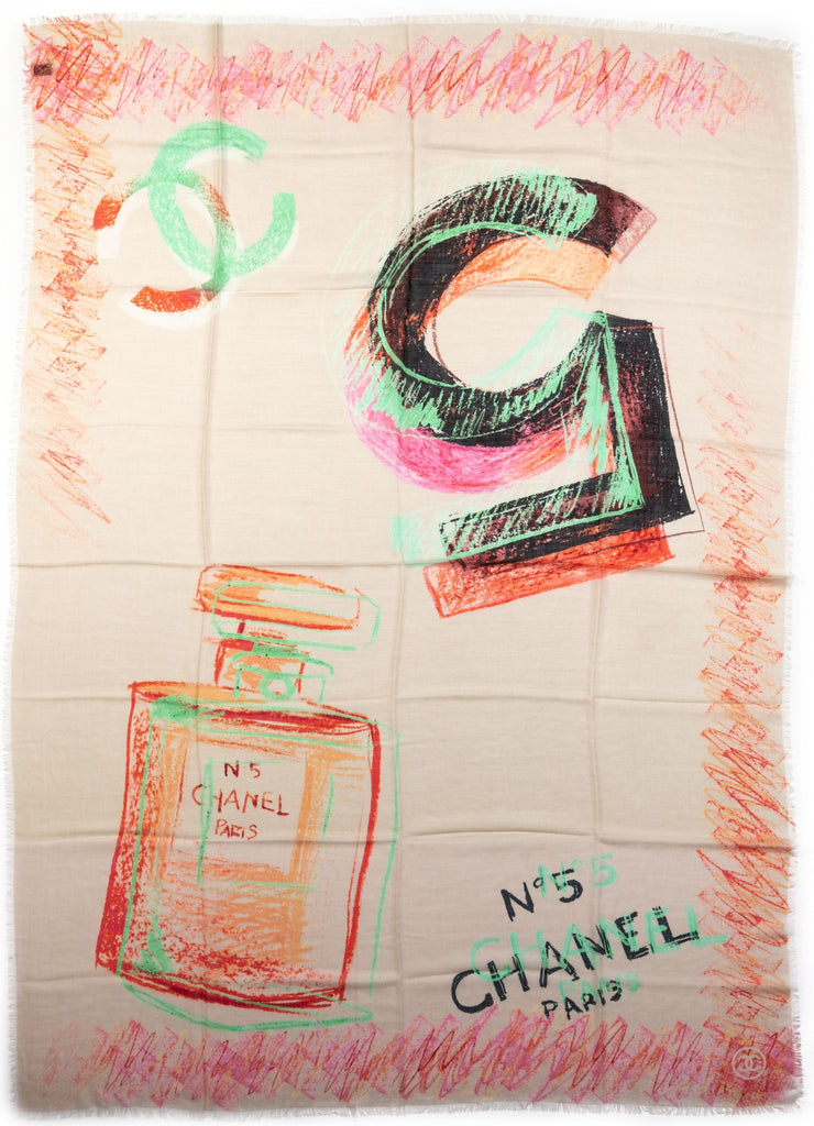 Chanel BN #5 Cashmere Silk Shawl