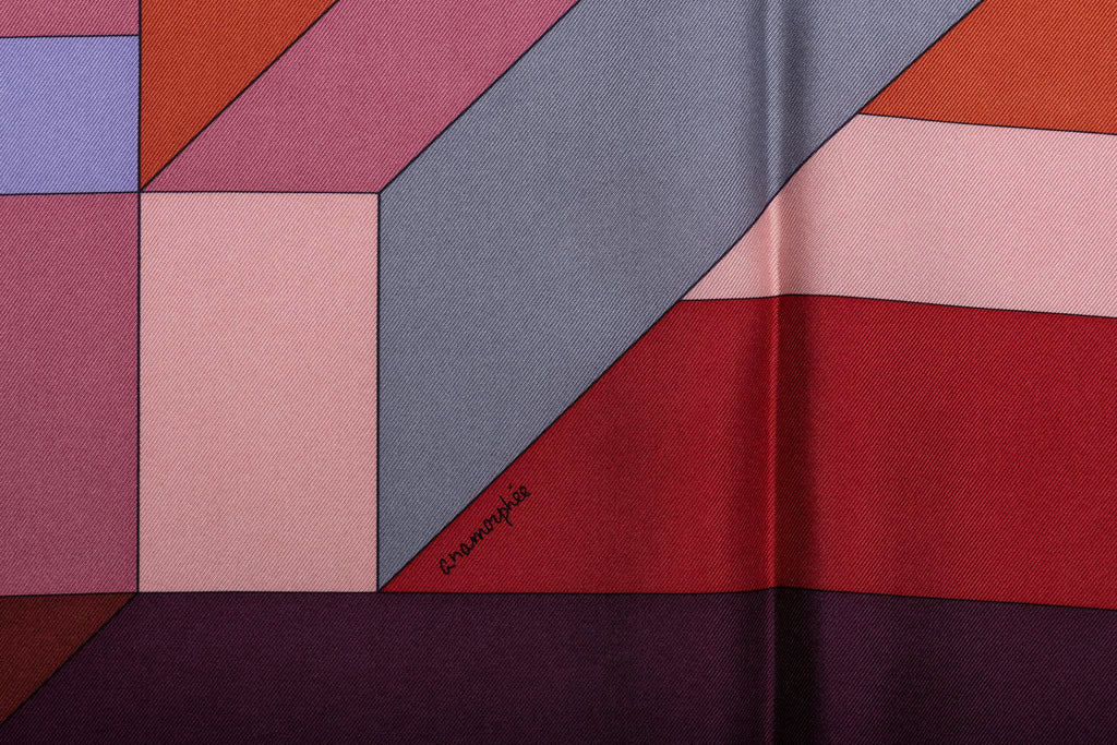 Hermès Geometric Multicolor Silk Scarf