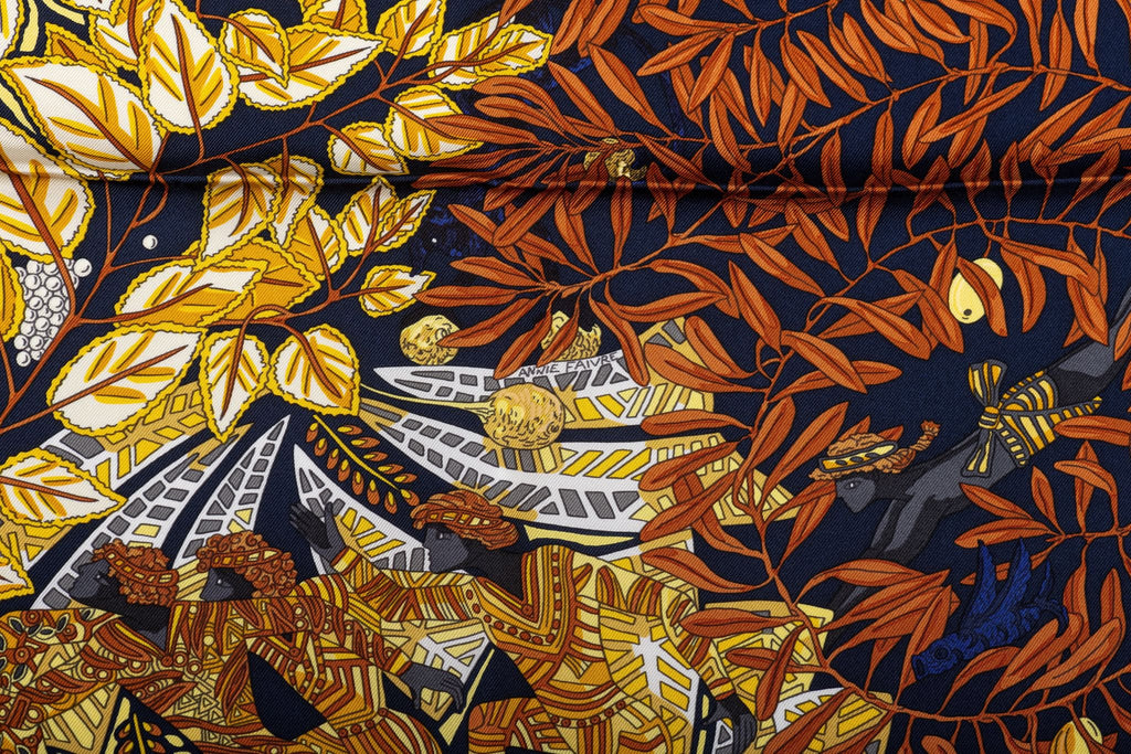 Hermès Promenade Brown Silk Scarf