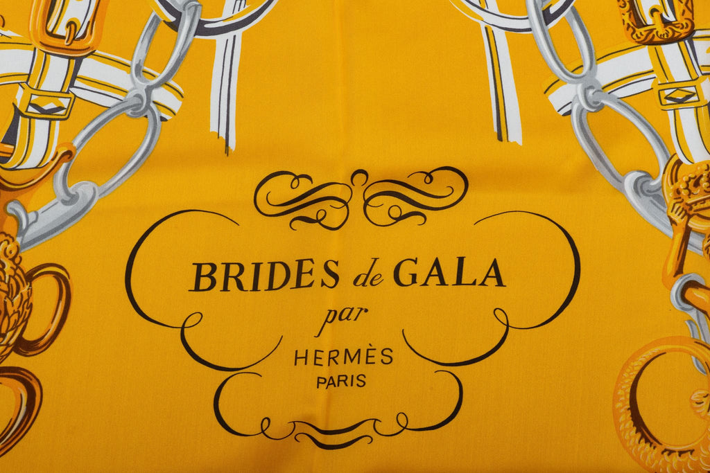 Hermès Orange Brides de Gala Silk Shawl