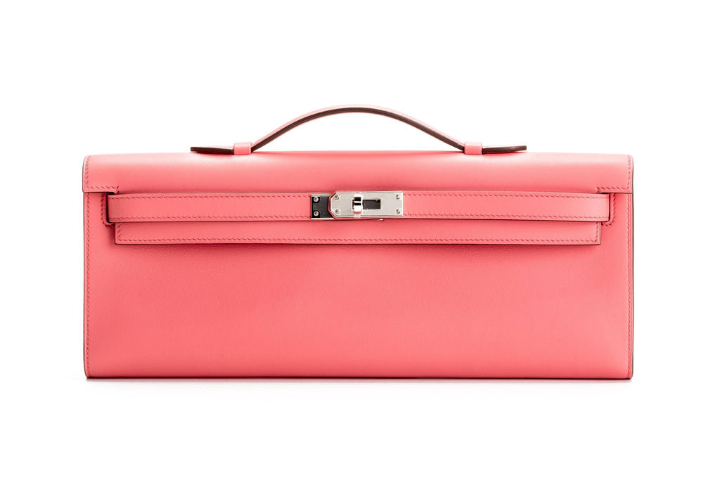 Hermès Kelly Cut Rose Azalee Swift