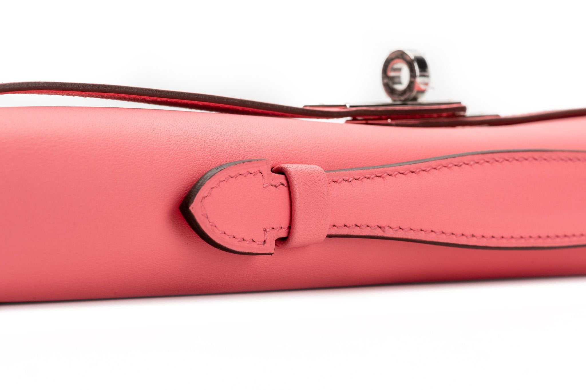 SOLD OUT** NEW HERMES Kelly Cut Clutch. Rose Azalee / PHW. 100